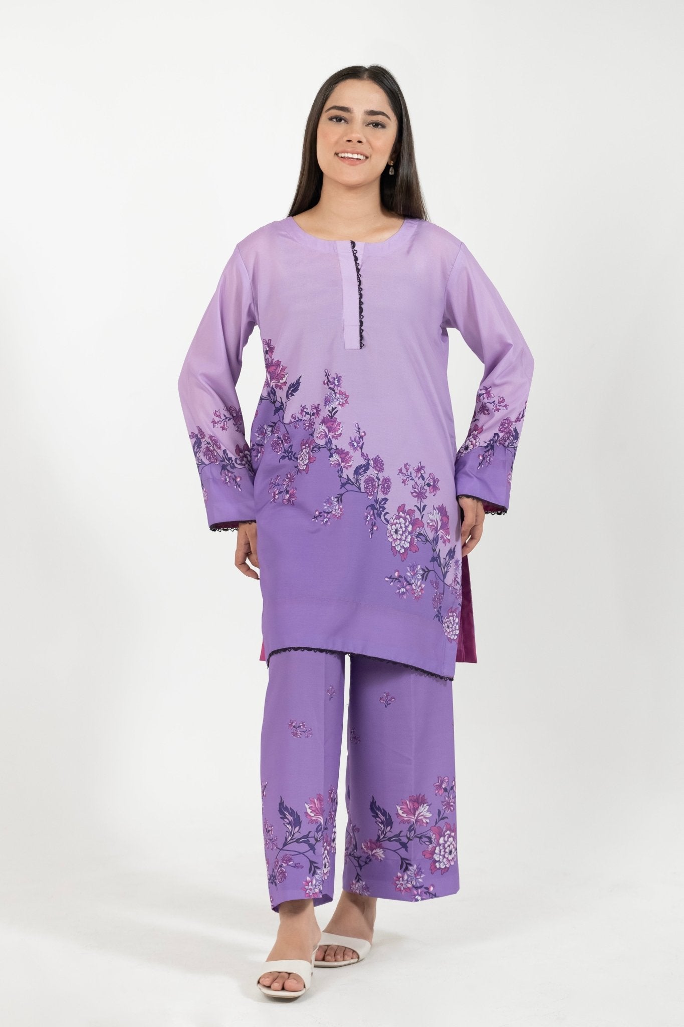 Amethyst Tinge lilac purple 2 piece dress women