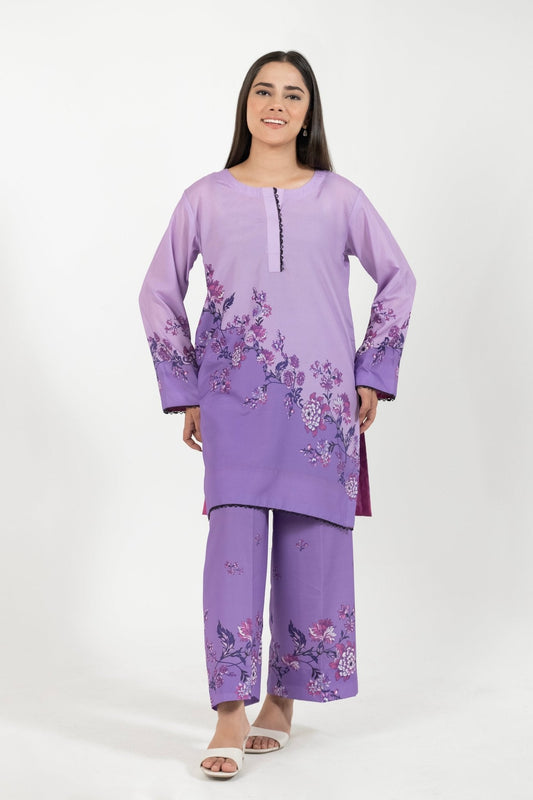 Amethyst Tinge lilac purple 2 piece dress women