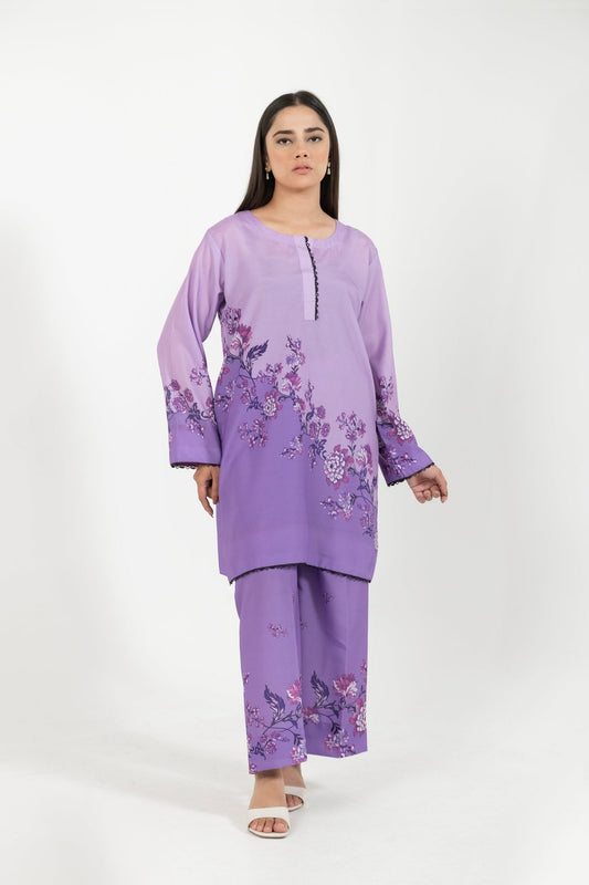 Amethyst Tinge lilac purple 2 piece dress women