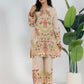 Beige Garland simple party wear dress in khaki