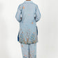 Modern floral outfit for women Delphinium