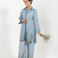 Delphinium elegant wear floral 2 piece suit