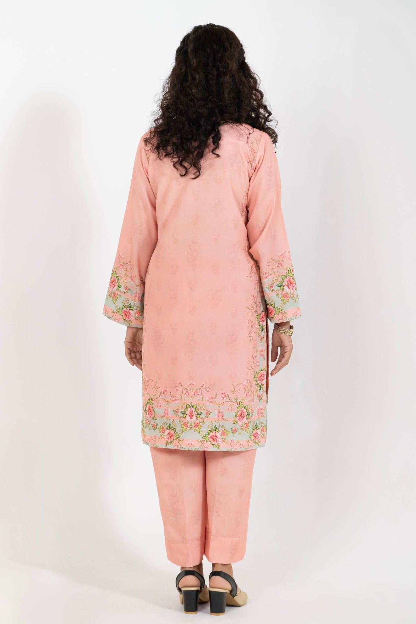 Trendy floral digital print outfit Petite Orchid
