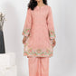 Women’s long shirt 2 piece suit in pink